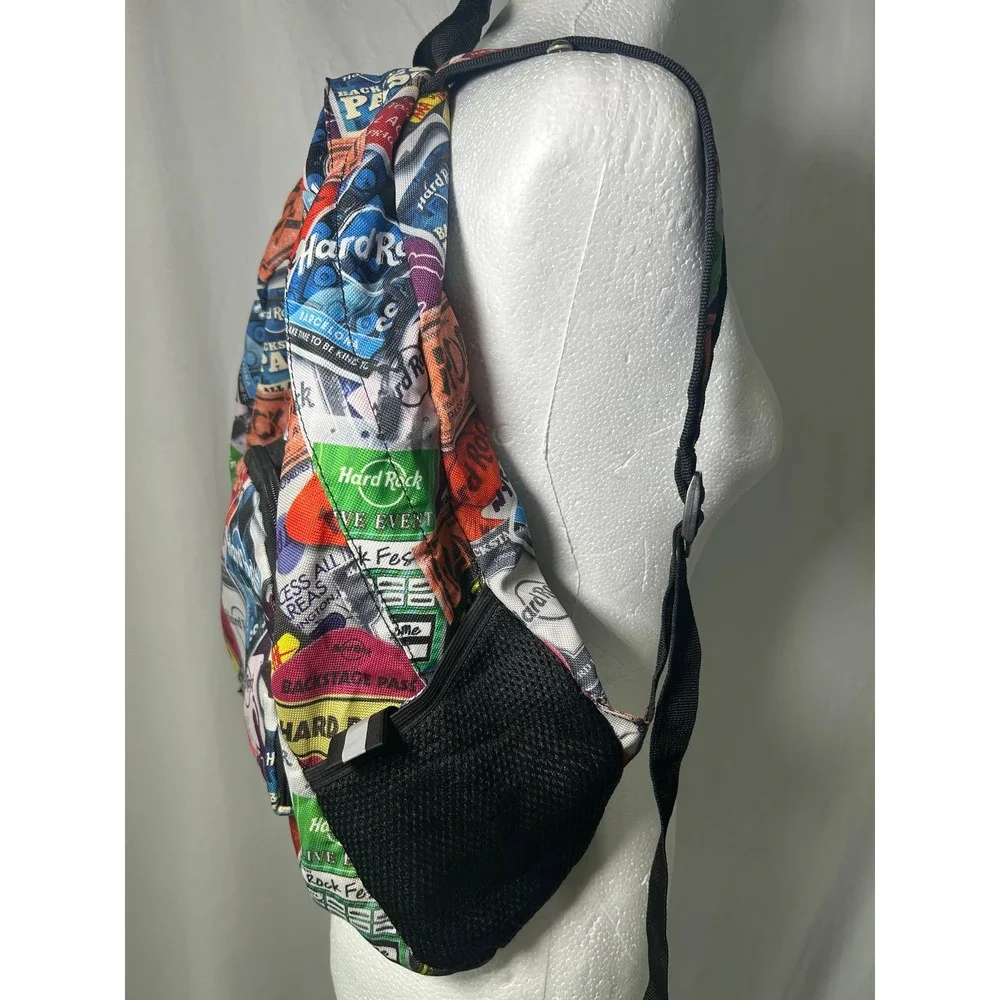 Hard Rock Cafe All Over Print Backstage Pass Concert Ticket Backpack#974
